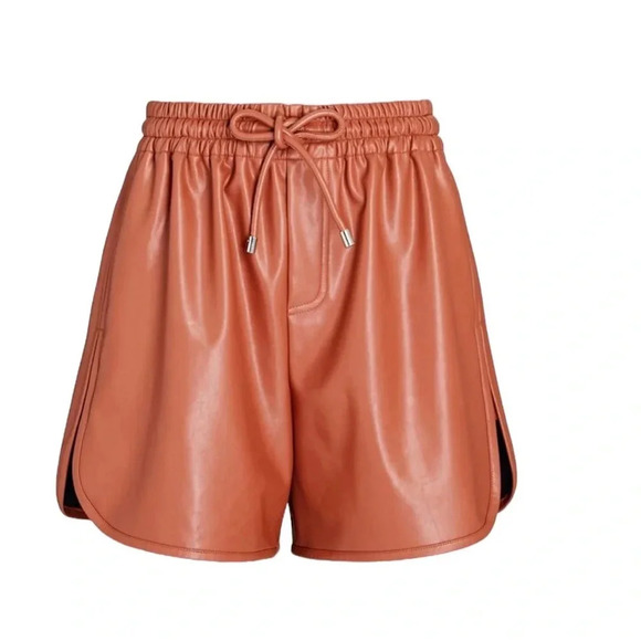 A.L.C. Ryder Vegan Faux Leather High Rise Short with Pockets Size XS NWT - Picture 2 of 11